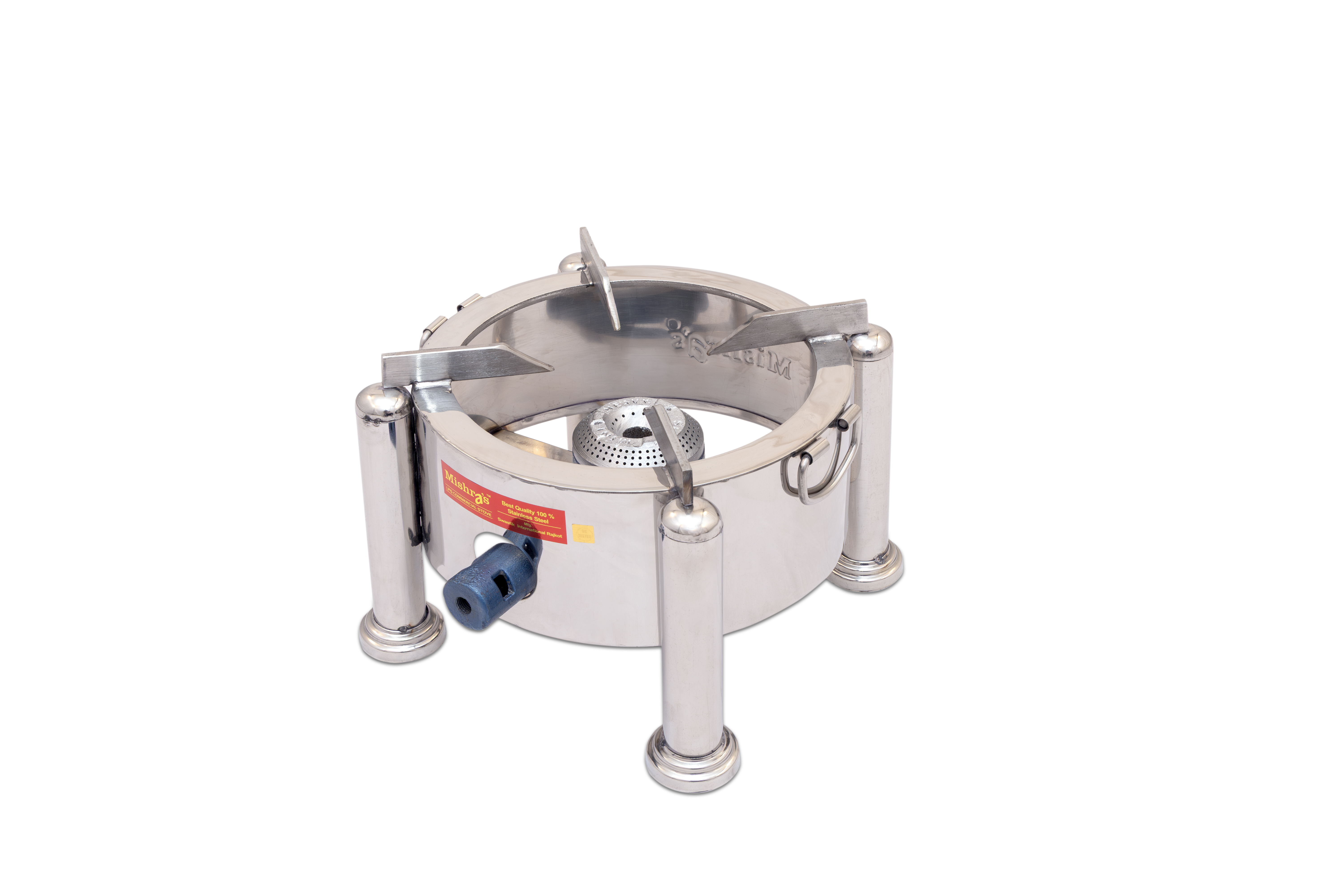 12X12 304 Grade Heavy SS Round Bhatthi (Full SS Ring)